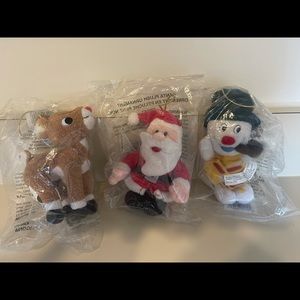 Set of Christmas plushies ornaments